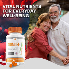 A hand holding Indelo Arialief bottle demonstrates easy daily routine.