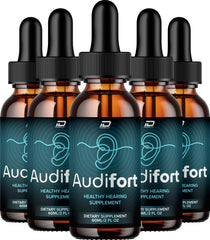 Indelo Audifort Pro 24 bottle for daily ear care routine.