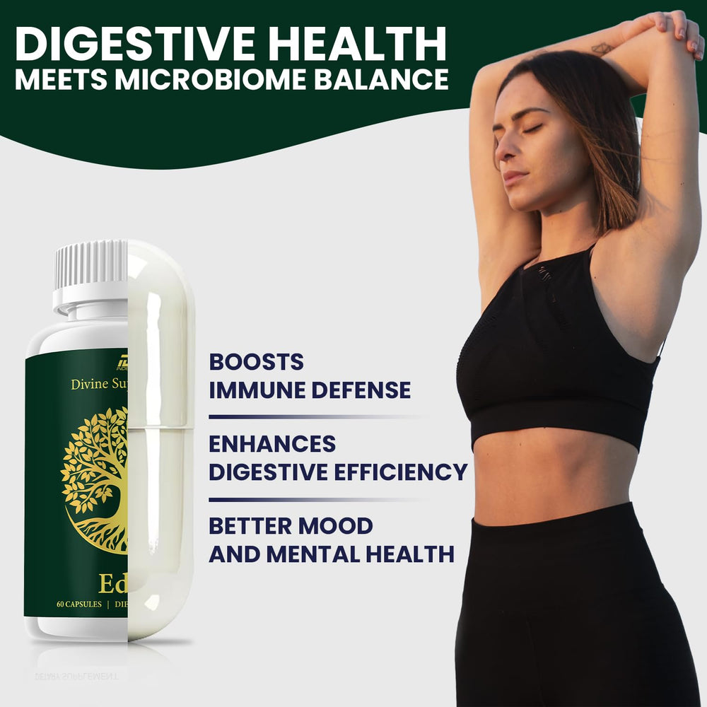 Indelo Eden Capsules two-pack beside a glass of water for easy daily use.