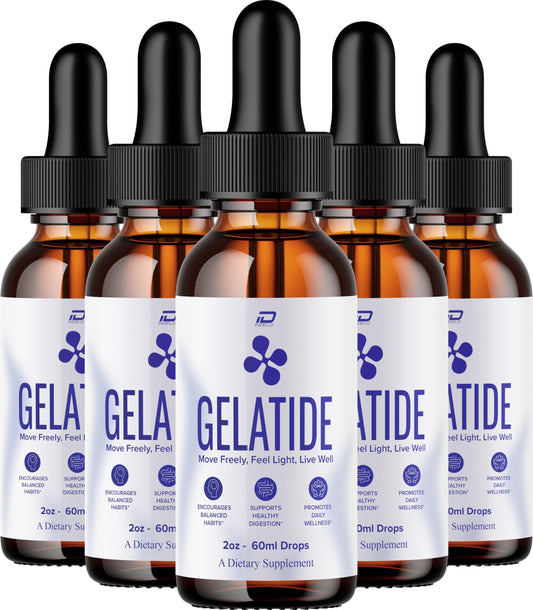 Indelo Gelatide Drops bottle with dropper for daily wellness.