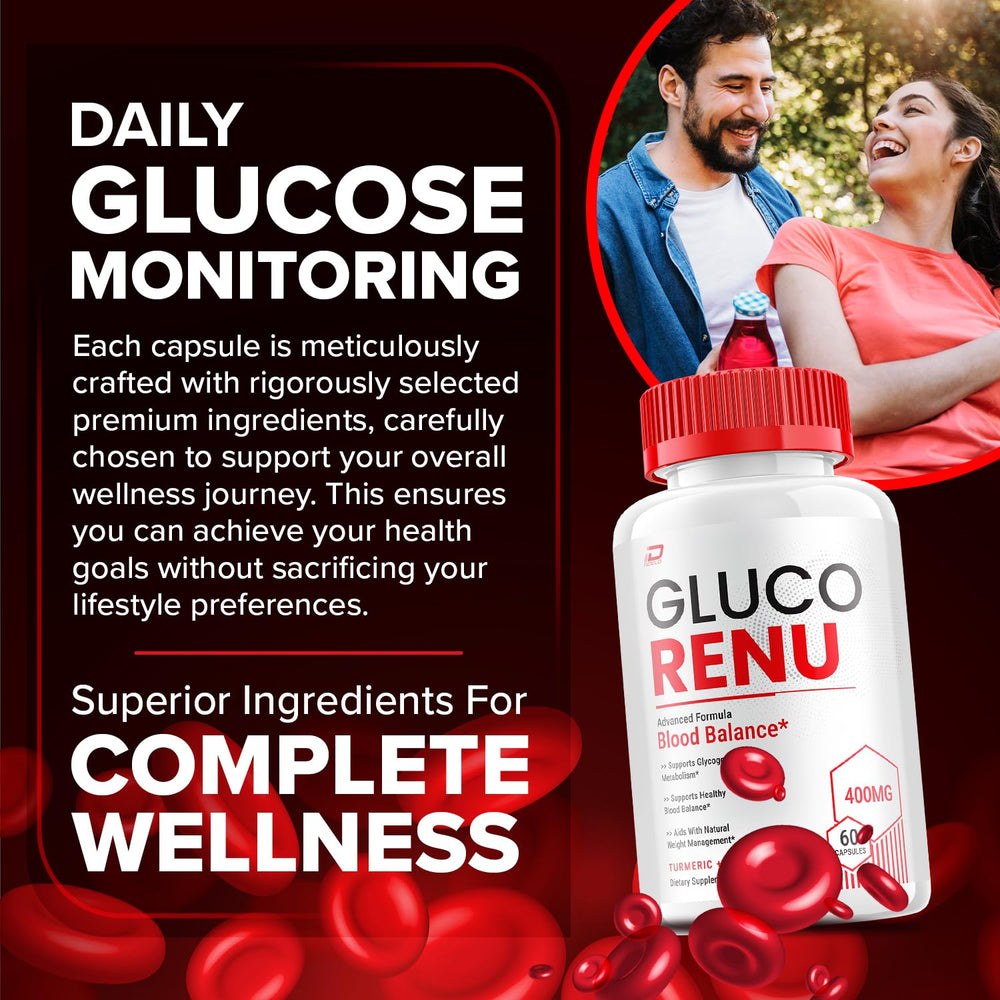 Indelo Gluco Renu capsules closeup for easy daily dosing.