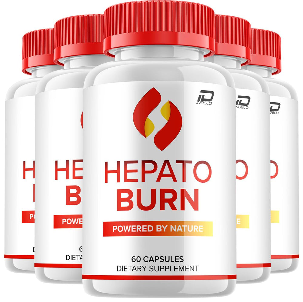 Indelo Hepato Burn bottle close-up highlighting the natural formula for daily wellness.
