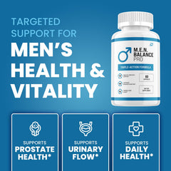 Indelo M.E.N Balance Pro label detail highlights natural blend.