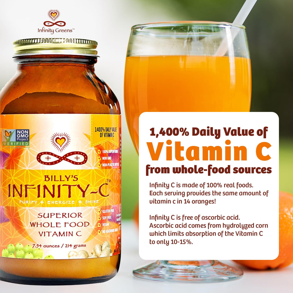 Serving scoop with Infinity-C powder for easy daily vitamin C boost