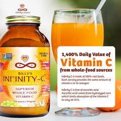 Serving scoop with Infinity-C powder for easy daily vitamin C boost
