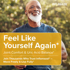 Inflamazol daily-use dosing shown for ongoing joint mobility.