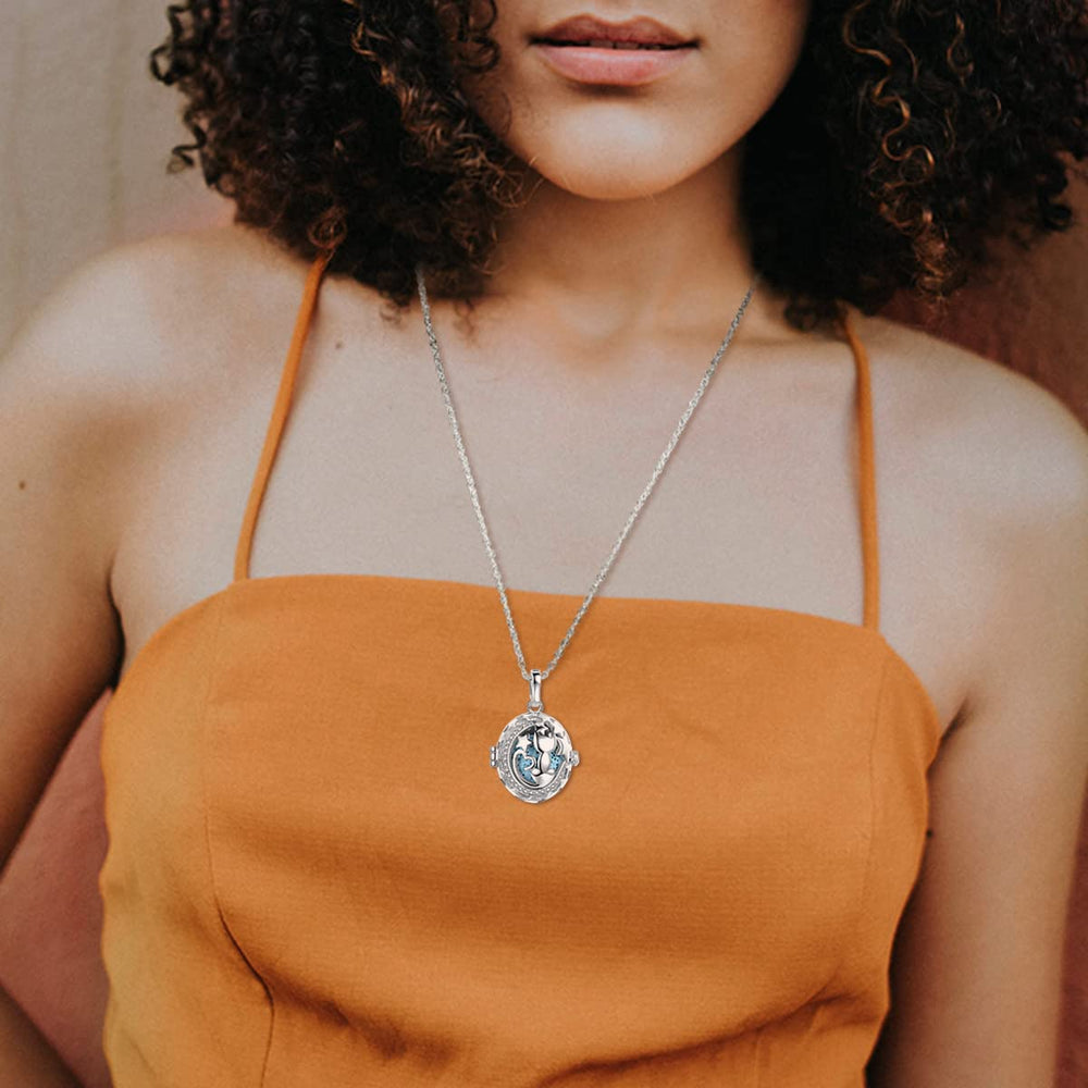 InfuseU Cat Diffuser Necklace 24-inch chain styling
