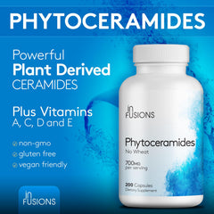 Capsules in hand from Infusions International Phytoceramides illustrate easy daily use