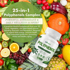 inGreens 25-in-1 polyphenols capsules close-up highlights easy daily supplementation.