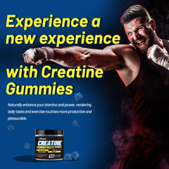 hand holding inGreens Creatine Monohydrate Gummies bottle for daily use