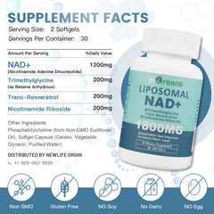 ingreens Liposomal NAD+ plus capsules close-up showing convenient daily dosing