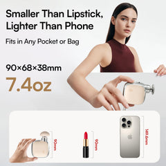 INIA PocketForce Mini Massage Gun side handheld, ergonomic grip for extended use.