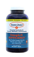 Innate Choice Omega AD lemon capsule close-up for daily omega-3 and vitamin D3 use