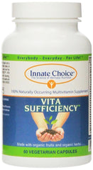 Innate Choice Vita Sufficiency bottle-front showing organic plant-based nutrients for daily wellness