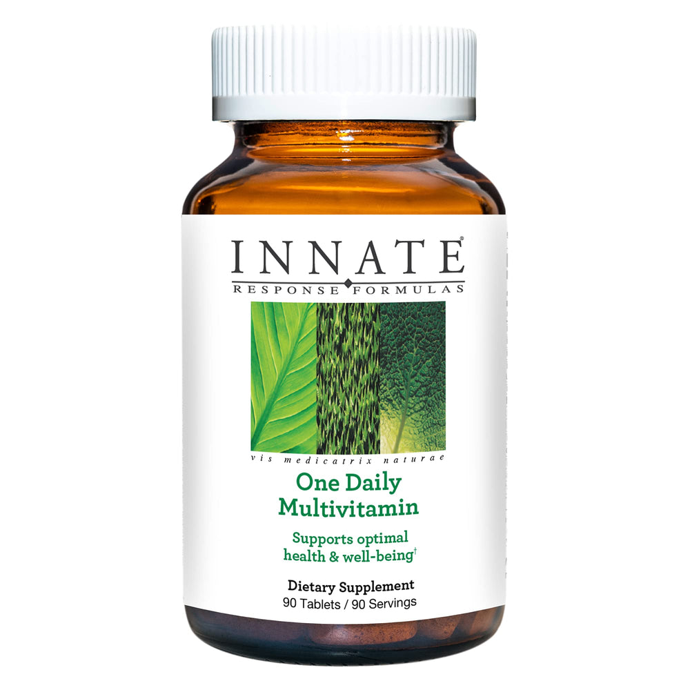 INNATE Response Formulas One Daily bottle front shows clean vegetarian multivitamin for daily use.