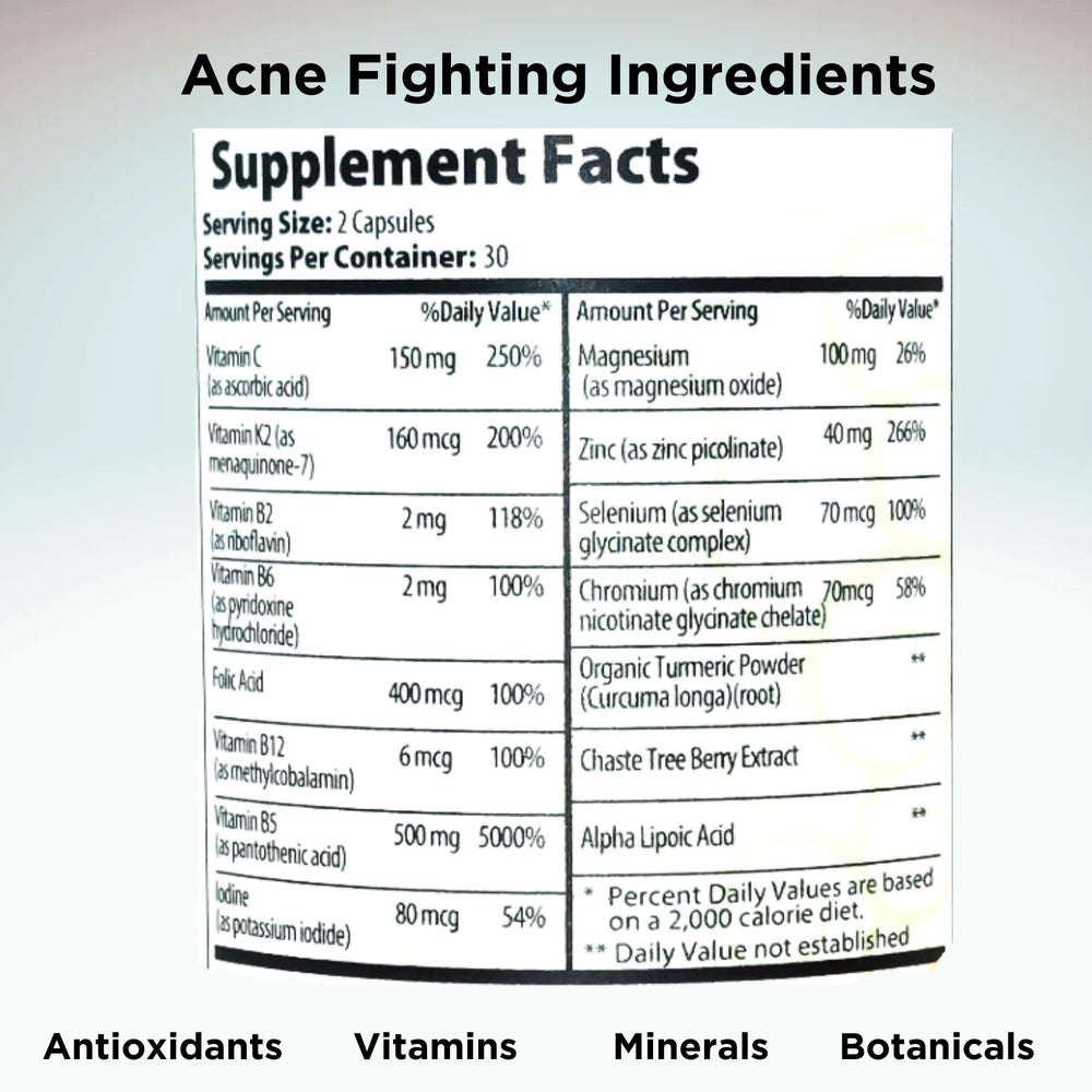 Innate Skin plant-based ingredients graphic — features chaste tree berry and turmeric