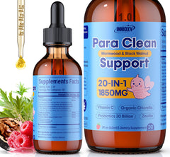 INNIOXV Parasite Cleanse bottle front view supports family gut routines.