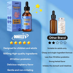 INNIOXV Parasite Cleanse bottle side view highlights alcohol-free formula.