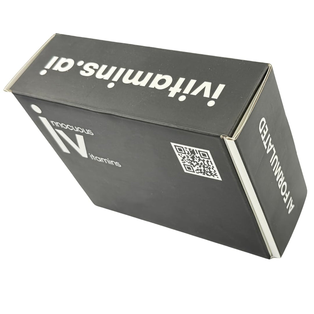 Innocuous Vitamins fruity aroma hint on cap communicates fresh flavor without artificial additives.