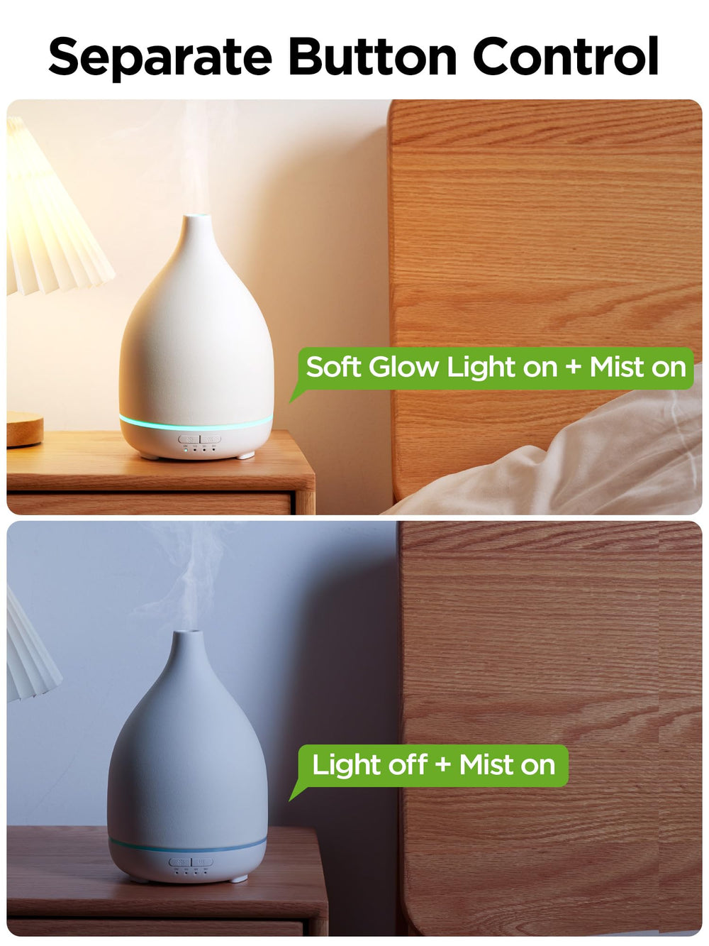 InnoGear diffuser LED light offers ambient mood lighting for evenings.