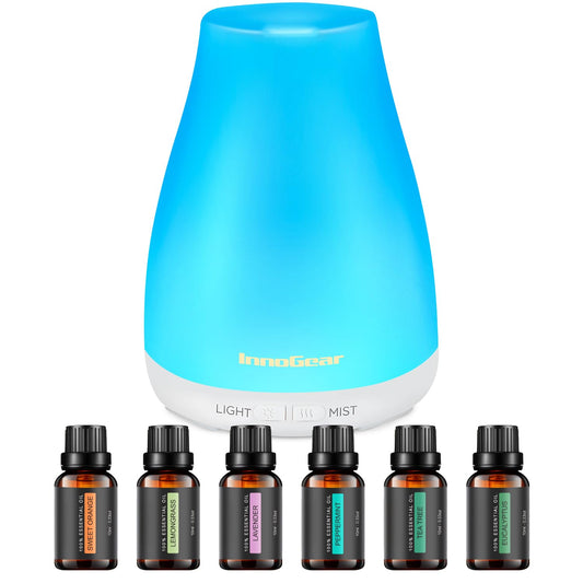 InnoGear diffuser with oils on display, ready to elevate room ambiance
