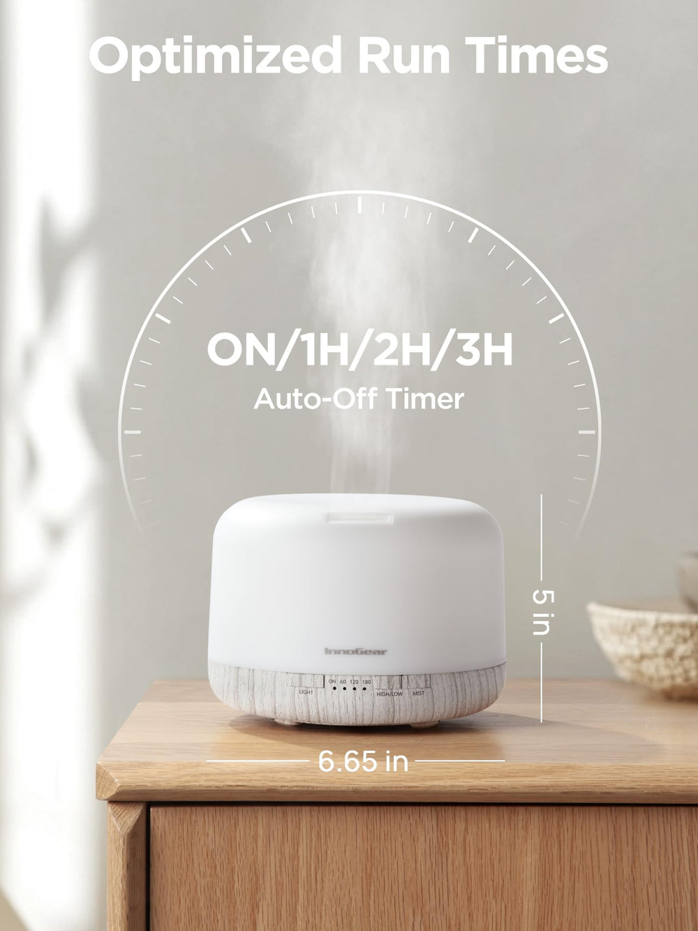 InnoGear white sleek design fits modern home décor.