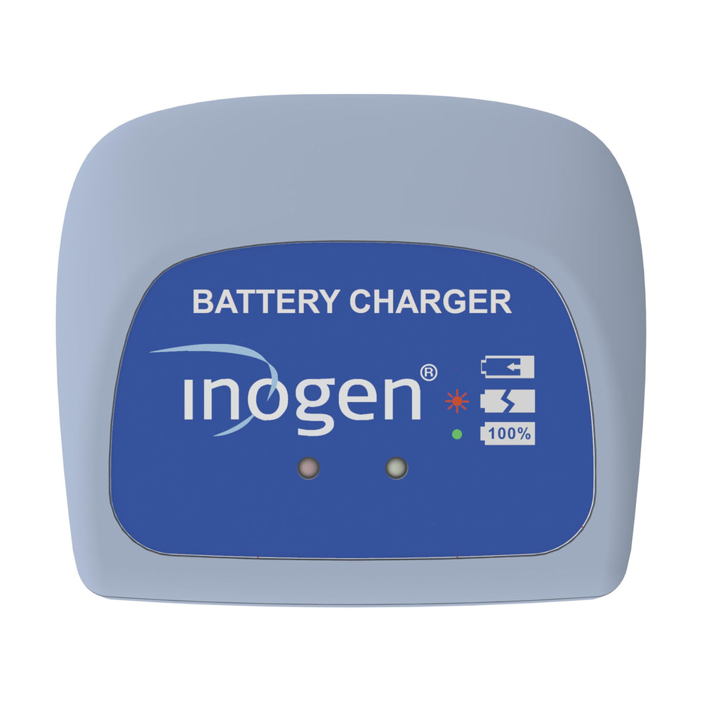 Inogen external battery charger for G5 and Rove 6, on-the-go charging.