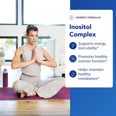 Inositol Complex label close-up highlighting purity and allergen-free formulation.