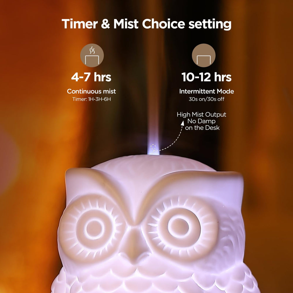 Inrorans diffuser showing LED color cycle for mood lighting and scent ambiance.
