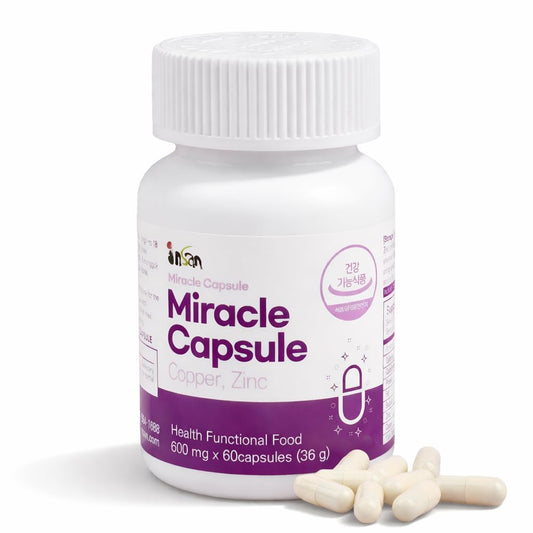 Insan Miracle Capsules bottle front promoting daily wellness and vitality