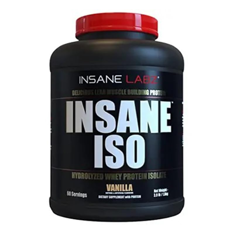 Insane Labz Insane ISO Whey Vanilla nutrition facts label for macro tracking