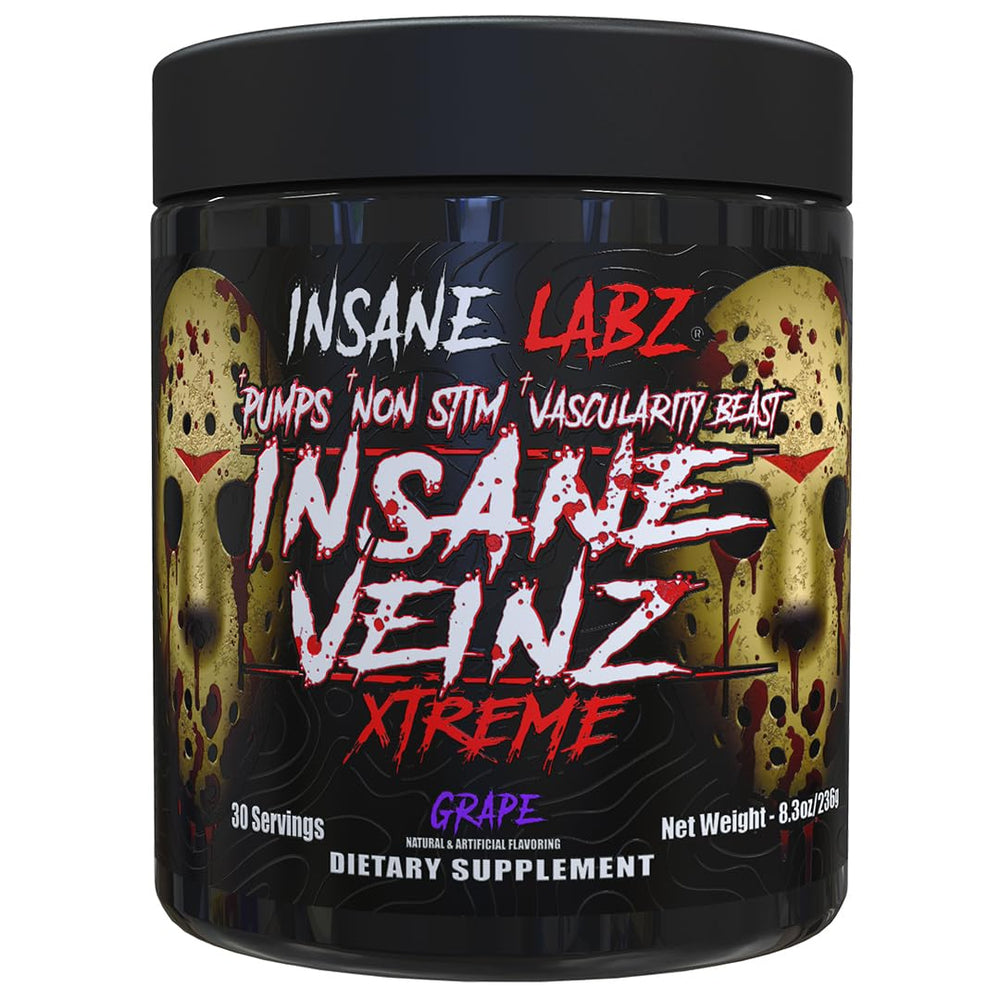 Insane Labz Insane Veinz Xtreme bottle for intense workouts and vascular pumps