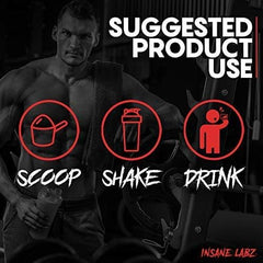 Insane Labz Psychotic Black Edition bottle assembly showcasing premium packaging.