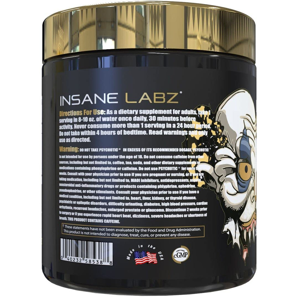 Fruit punch flavored Psychotic Gold dissolving in water to fuel training.
