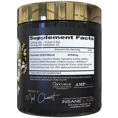 Scoop dip of Psychotic Gold powder ready for intense training.