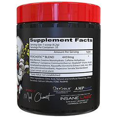 Insane Labz Psychotic powder scoop dispensing for fast, easy dosing.