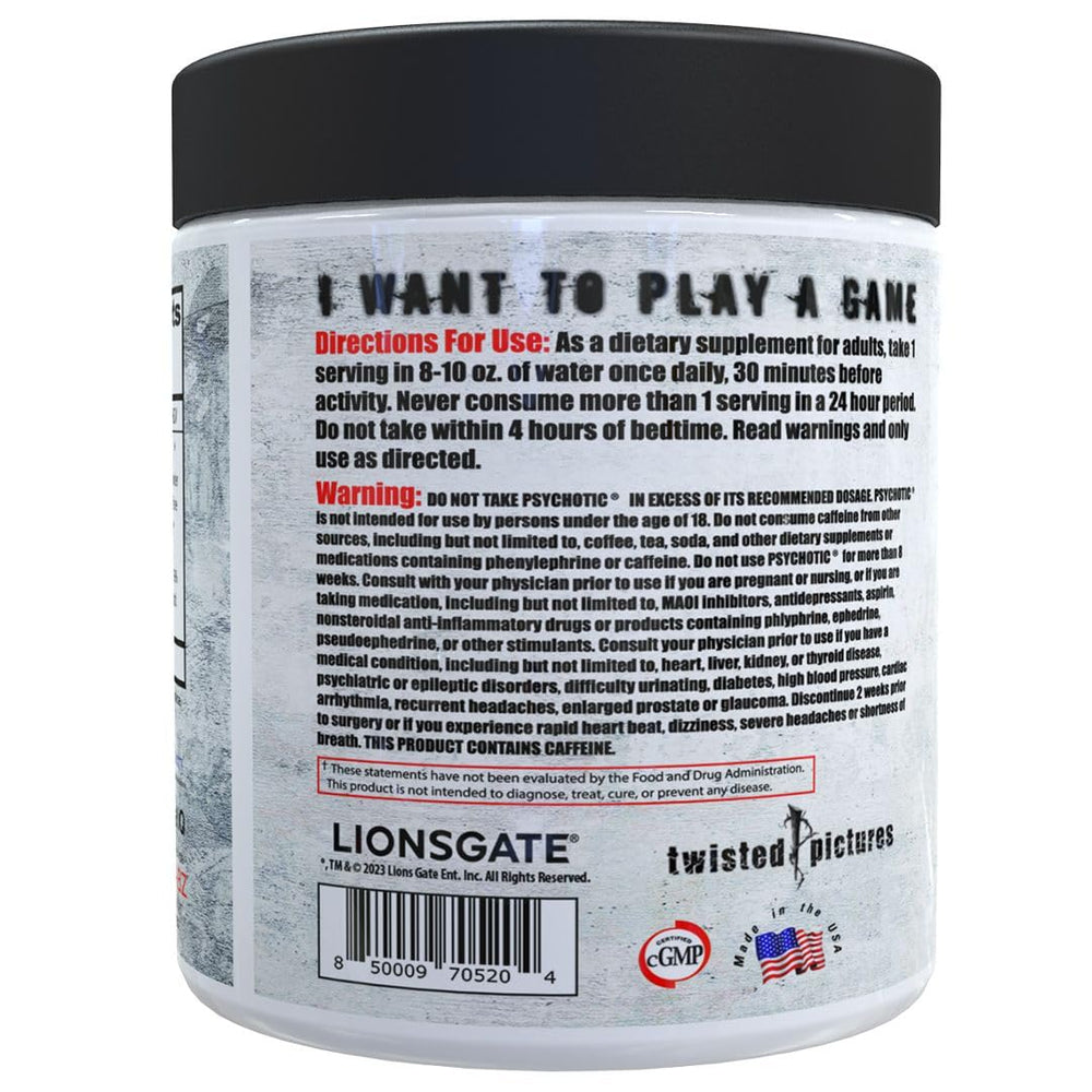 TeaCrine powered Psychotic SAW boost for sustained energy and mood