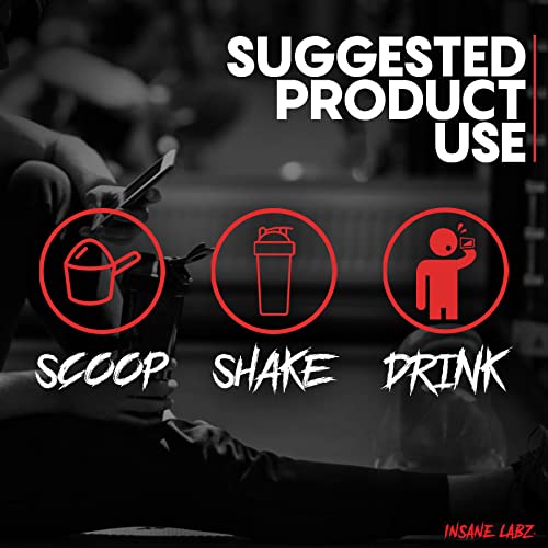 Insane Labz Psychotic Test powder being stirred for a smooth drink.