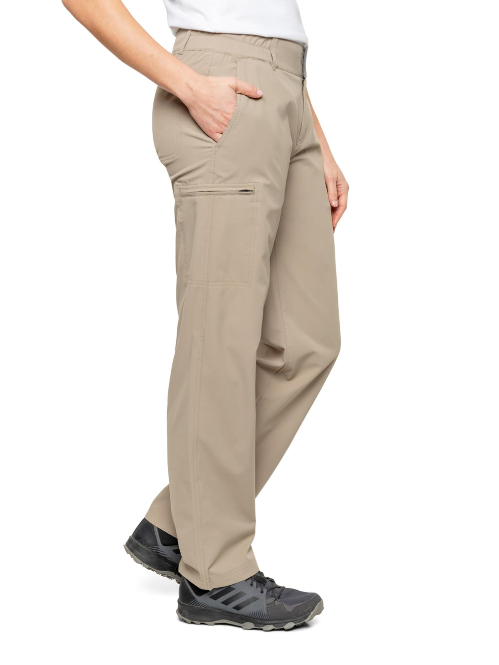Insect Shield Elements Lite Pant fabric close-up showing recycled polyester fibers.