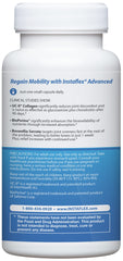 Instaflex Advanced label close-up highlights collagen and ApresFlex for mobility