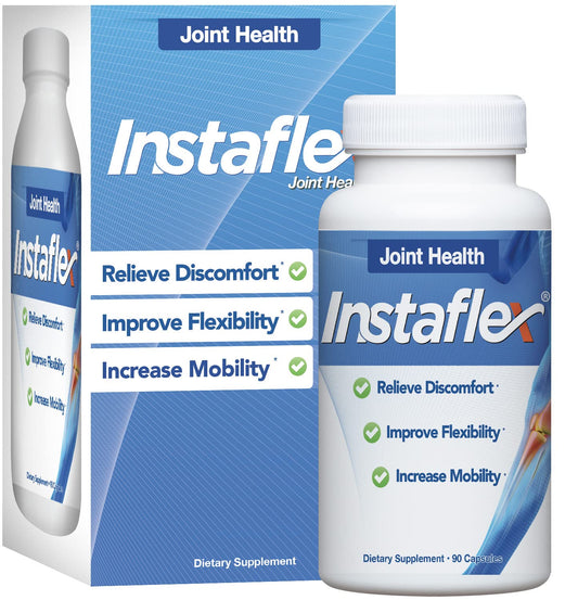 Instaflex bottle front showing joint support formula for daily activity