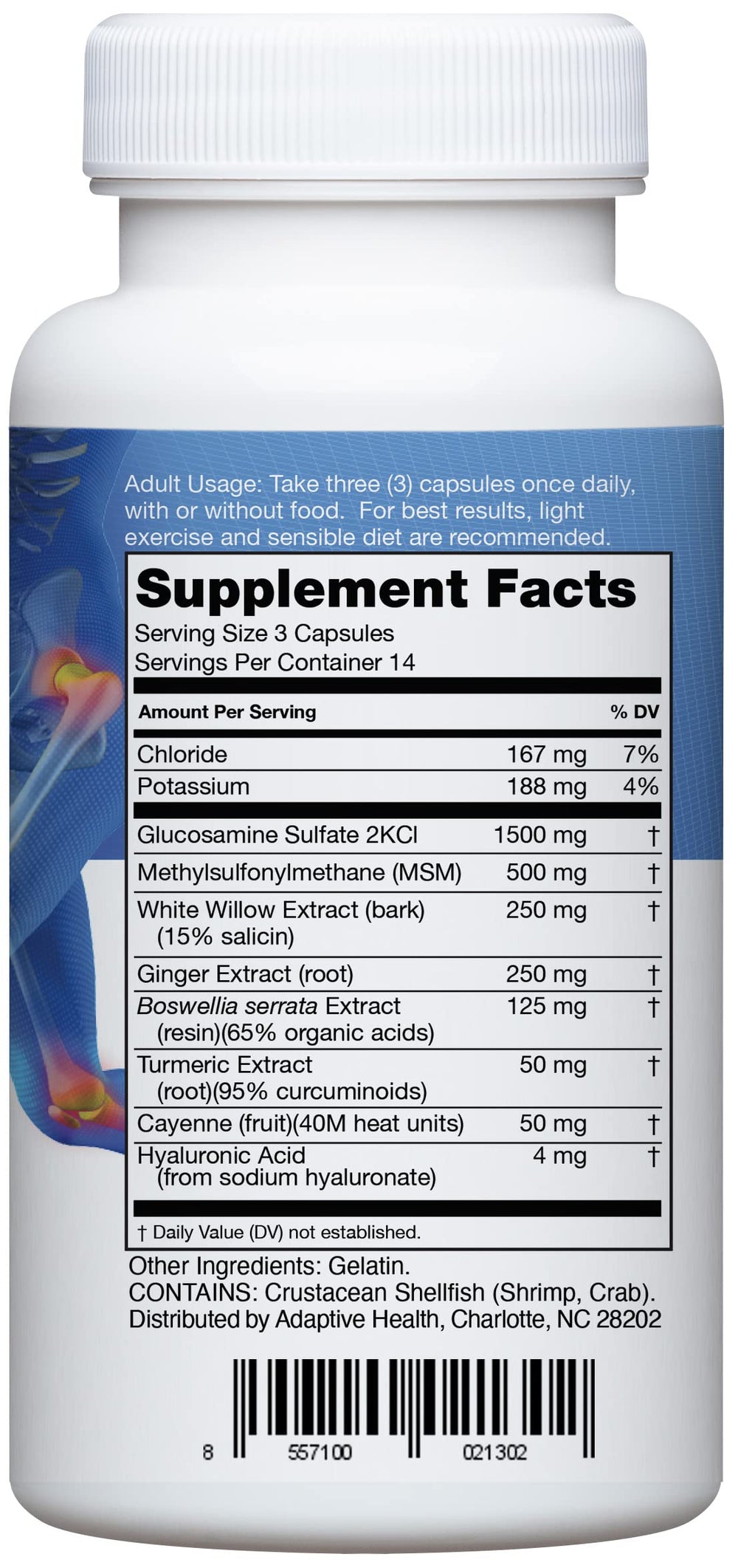 Instaflex capsules poured from bottle ready for daily use.