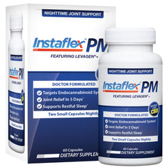 Instaflex PM bottle label details Levagen and Tamaflex ingredients for joint comfort
