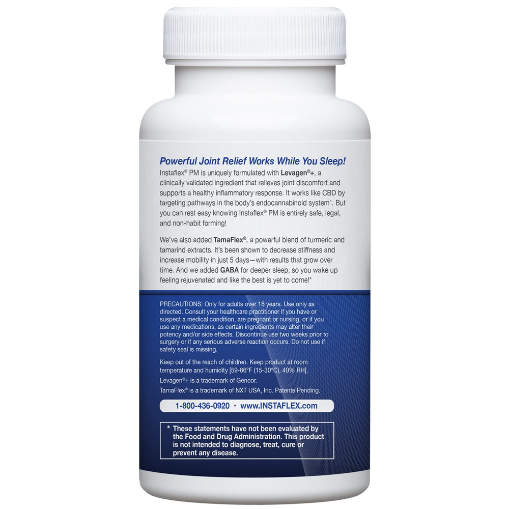 Instaflex PM night scene conveys restful sleep and eased morning stiffness