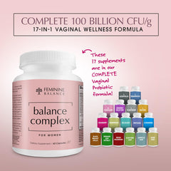 Instant Brands Balance Complex packaging on shelf suggests easy daily feminine wellness routine