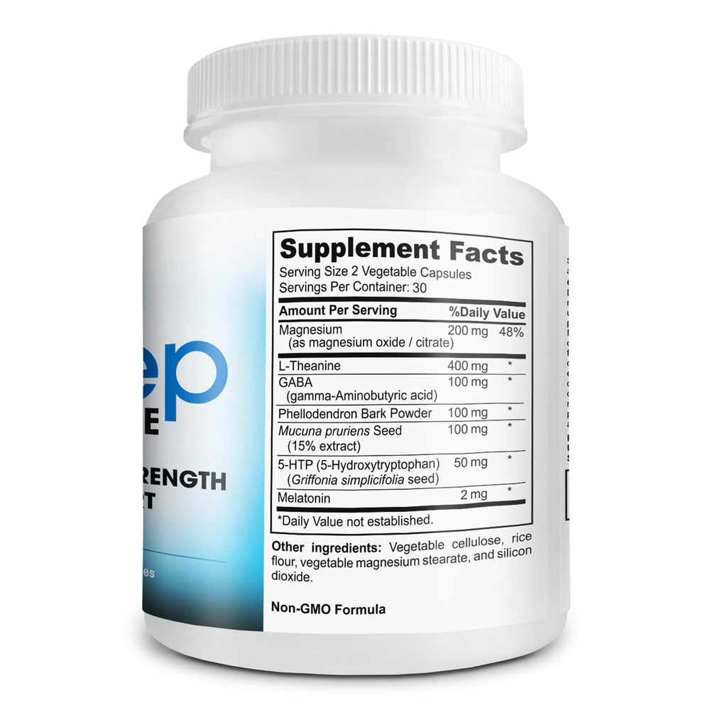 Instant Brands Sleep Complete bottle label highlights ingredients for natural sleep support.