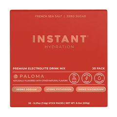 Instant Hydration Paloma powder packet ready for mix, delivering refreshing electrolytes.