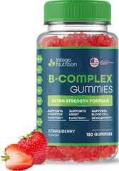 INTEGO Nutrition Vitamin B Complex Gummies bottle with energy support gummies.