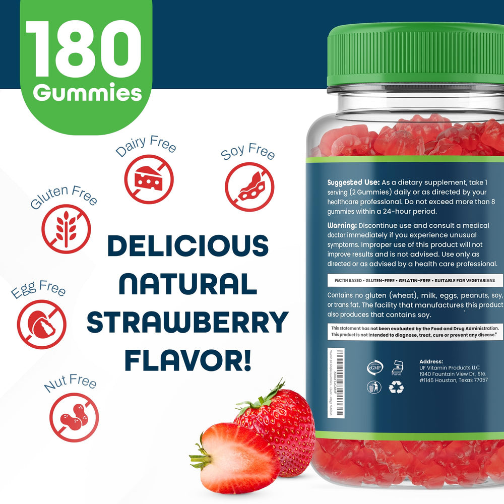 INTEGO Nutrition Vitamin B Complex Gummies natural strawberry flavor appeal.
