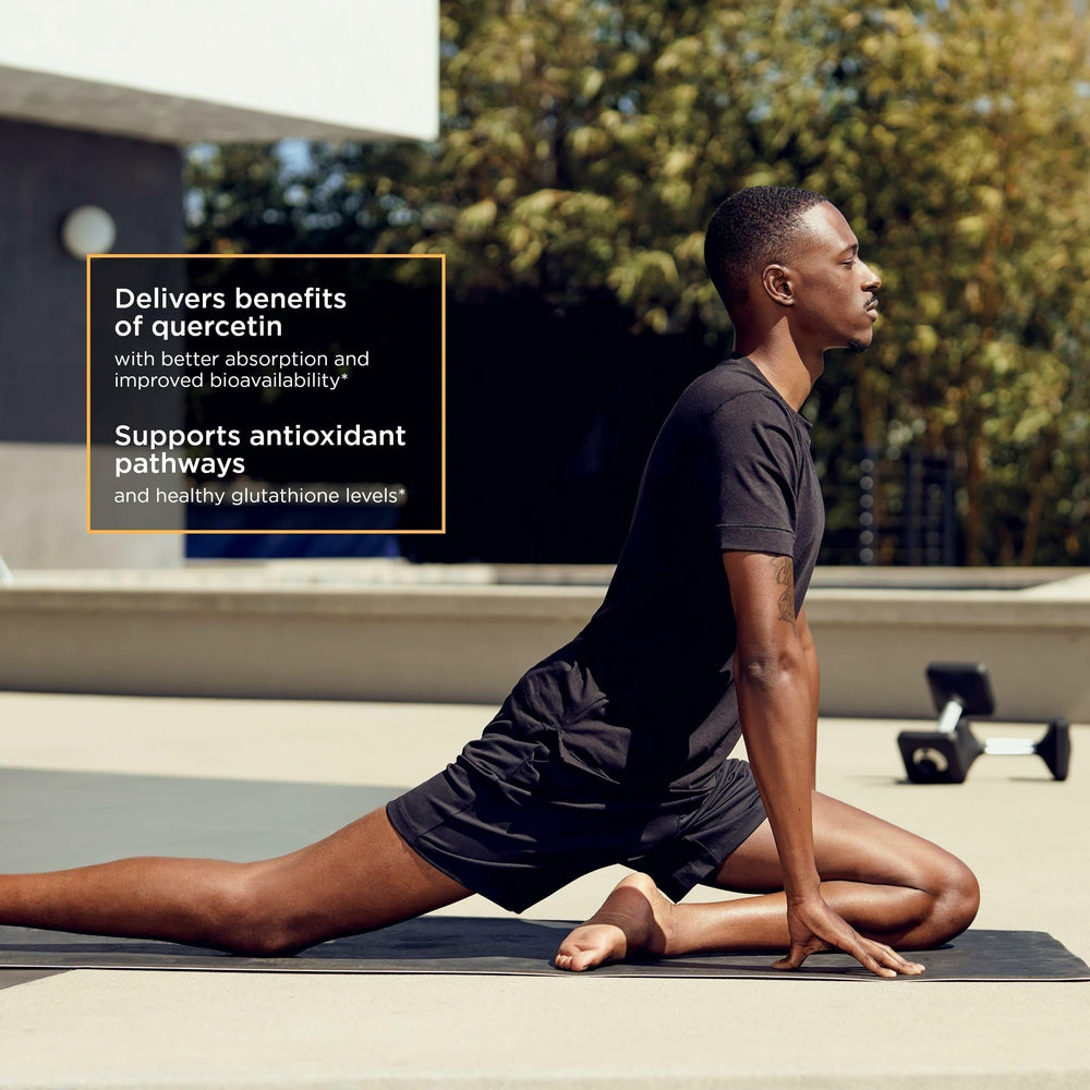 Integrative Therapeutics Alpha-Glycosyl Isoquercitrin ingredients panel emphasizes clean vegan profile.